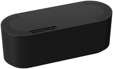 D-Line Cable Management Box   Hide and Conceal Power Strips and Electrical Cords from TVs, Computers, Gaming Consoles and PCs   Cord Organization (Small, Black)