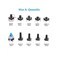 OCR 180Pcs Tactile Push Button Switch 10 values 6x6mm Micro Momentary Tact Button Switches Assortment Kit