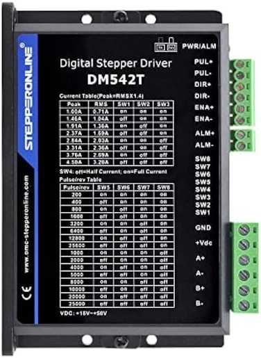 STEPPERONLINE Stepper Motor Driver/Stepper Motor Driver DM542T 1.0-4.2A 20-50VDC for Nema 17, 23, 24 Stepper Motor
