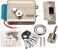 AMOCAM [Upgrade Version] Electric Electronic Door Lock Stainless Steel 6pcs Computer Key DC 12V E-lock Support Wooden Glass Metal Fireproof Door for Video Door Phone Doorbell Intercom Access Control