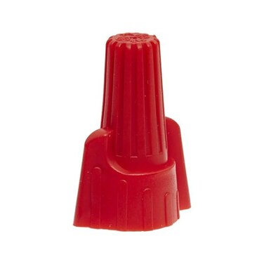 NSI Easy-Twist Winged Wire Connector, Standard Type, 18-8 AWG Wire Range, 600V, Red (Box of 100)