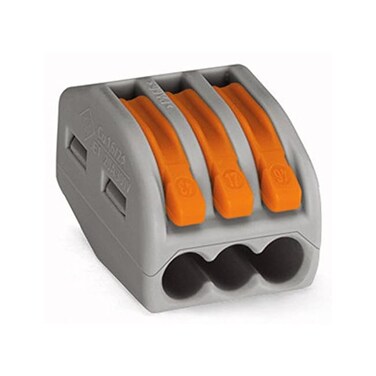 Wago 222-413 LEVER-NUTS 3 Conductor Compact Connectors 100 PK
