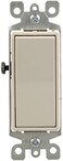Leviton 5601-2TM 15 Amp, 120/277 Volt, Decora Rocker Single-Pole AC Quiet Switch, Residential Grade, Grounding, 10-Pack, Light Almond