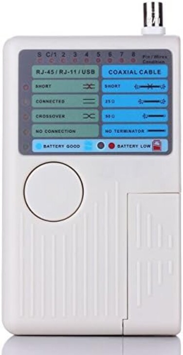 Optimal Shop 4 in 1 Network Cable Tester Multi Functional for RJ11 RJ45 USB BNC LAN Cable Wire Tester