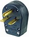 Leviton 931 30/50 Amp, 250 Volt, Plug, Angle, Grounding, Black