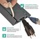 UT Wire UTW-CP501-GY 5-Feet Cord Protector with 3-Channels, Dark Gray