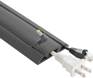 UT Wire UTW-CP501-GY 5-Feet Cord Protector with 3-Channels, Dark Gray