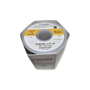 Kester Solder 24-6040-0027 44 Series Core Size 66 Sn60 Pb40 Activated Rosin Cored 21 Awg Solder Wire