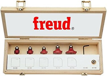 Freud 89-102 5-Piece Round Over and Beading Router Bit Set
