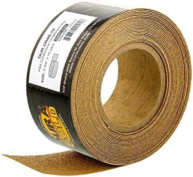 Dura-Gold Premium - 40 Grit Gold - Longboard Continuous Roll 10 Yards long by 2-3/4" wide PSA Self Adhesive Stickyback Longboard Sandpaper for Automotive and Woodworking
