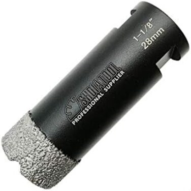 SHDIATOOL Diamond Core Drill Bits 1-1/8 Inch for Porcelain Ceramic Tile Marble Brick Vacuum Brazed Hole saw 28mm