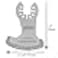 XXGO 4 Pcs Oscillating Multi Tool Diamond Segment Swing Semi Circle Grit Grout Saw Blades XG4002D