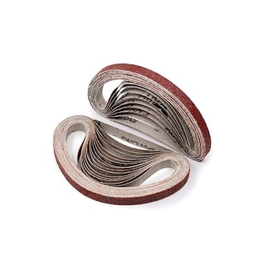 SHUTTLE GENIUS 3/8 x 13 Sanding Belt,40 Grit Aluminum Oxide Sanding Belts, Belt Sander Paper for 3/8x13 Inch Mini Belt Sander, 24 Pack(3/8x13in,40 Grit)
