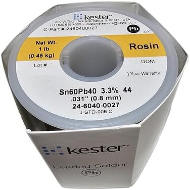 KESTER SOLDER 32117 24-6040-0027 60/40 Stand, 0.031" Diamete