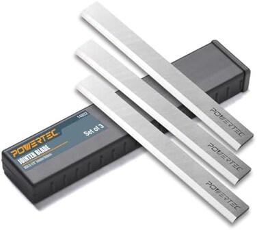 POWERTEC 148020 6-1/8-Inch HSS Jointer Knives for Ridgid JP0610, Set of 3