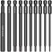 TLEEP 10 x Long 100MM 1/4 Inch Hex Head Allen Wrench Drill Bits, 5/16&rdquo; to 5/64&rdquo;, SAE, Magnetic Tips Screwdriver Socket Bit Set for Ikea Type Furniture (S2 Steel 5/16 inch to 5/64 inch)