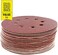 GATOR FINISHING PRODUCTS 5" Random Orbit Hook &amp; Loop Red Resin Aluminum Oxide Sanding Discs, 8-Hole, 120 Grit, 50 Pack