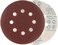 GATOR FINISHING PRODUCTS 5" Random Orbit Hook &amp; Loop Red Resin Aluminum Oxide Sanding Discs, 8-Hole, 120 Grit, 50 Pack
