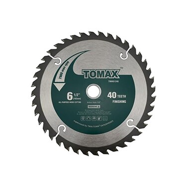 Tomax 6-1/2-Inch 40 Tooth ATB Finishing Saw Blade with 5/8-Inch DMK Arbor