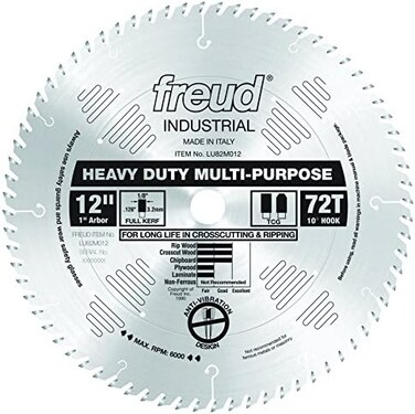 Freud LU82M012: 12" x 72T Heavy Duty Multi-Purpose Blade