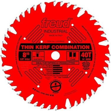 Freud LU83R008: 8" Thin Kerf Combination Blade