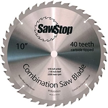 SawStop Circular Saw Blade, 40 Teeth, Combination