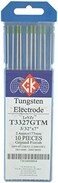 CK Worldwide T3327GTM LaYZr Tungsten Electrode 3/32" x 7", 10 pack