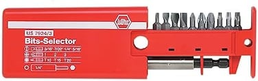Wiha 79243 Slotted Phillips and Torx Bit Selector with Magnetic 1/4-Inch Bit Holder