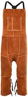 QeeLink Leather Welding Apron Split Leg for Men - Heavy Duty Spark   Flame   Heat Resistant Bib Apron, Brown, 24 x 52-inch