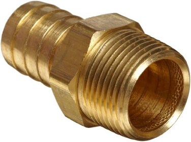 Anderson Metals Brass Compression Hose Fitting Connector, Barb x NPT Male 3/4" Barb x 1/2" NPT Male 57001-1208 1