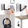 OHIYO Foldable Hooks 6pcs Folding Coat Hooks Heavy Duty Wall Hooks for Hanging Bags Hooks Headphone Holder Fold up Hooks No Rust Wall Mounted for Hat, Bags, Jacket (Silver)