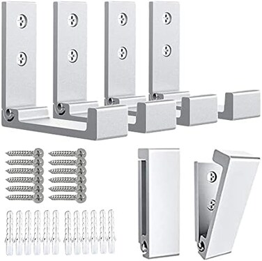 OHIYO Foldable Hooks 6pcs Folding Coat Hooks Heavy Duty Wall Hooks for Hanging Bags Hooks Headphone Holder Fold up Hooks No Rust Wall Mounted for Hat, Bags, Jacket (Silver)