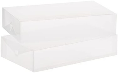 Whitmor Clear Vue Boot Box - Heavy Duty Stackable Storage (Set of 2)