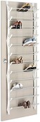 Whitmor Over the Door Shoe Rack, Fold-up Non-slip Bars, 36 Pair, White