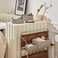 LA JOLIE MUSE Storage Baskets Set 4 - Stackable Woven Basket Paper Rope Bin, Storage Boxes for Makeup Closet Bathroom Bedroom (Gray)