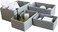 LA JOLIE MUSE Storage Baskets Set 4 - Stackable Woven Basket Paper Rope Bin, Storage Boxes for Makeup Closet Bathroom Bedroom (Gray)