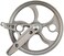 Strata 90287 55" Stand MTL Pulley, Silver, 5.5
