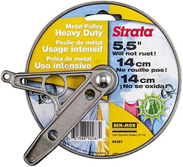 Strata 90287 55" Stand MTL Pulley, Silver, 5.5