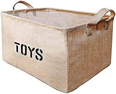 YD Youdepot Large Jute Storage Basket 17 X 13 X 10 Inches, Large Enough For Storing Toys - Storage Basket For Organizing Children's Toys, Children's Clothes, Children's Books, And Gift Baskets - 1 Pie