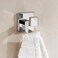 Flybath Coat Hook SUS 304 Stainless Steel Square Towel Robe Hooks Wall Mounted Self Adhesive (No Drilling), Mirror Polished - 2 Pack