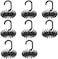 AUEAR, 8 Pack 360 Degree Rotating Scarf Hanger 20 Hooks Twirl Plastic Ties Hanger for Women Men Home Bedroom Supplies (Black)