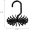 AUEAR, 8 Pack 360 Degree Rotating Scarf Hanger 20 Hooks Twirl Plastic Ties Hanger for Women Men Home Bedroom Supplies (Black)