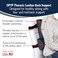 OPTP Thoracic Lumbar Back Support - Soft Seating Cushion for Car Seats, Desk Chairs, Airplanes, Stadiums &amp; Theaters Providing Complete Sitting Support