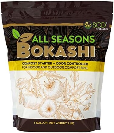 SCD Probiotics All Seasons Bokashi - Compost Starter &amp; Microbial Inoculant - Dry Bokashi Bran for Kitchen Compost Bin - Compost Food &amp; Pet Waste Quickly &amp; Easily with Low Odor - 2.2 lbs