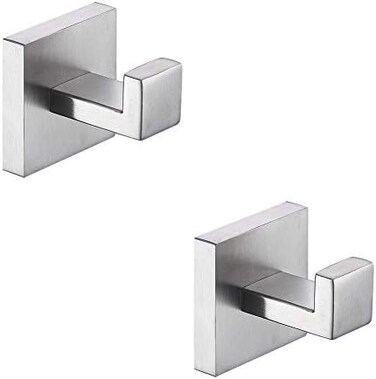 TASTOS 5YVH Stainless Steel Hook Brushed Silver, Acrylic