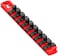 Ernst Manufacturing 8411-Red-3/8 8411 8-Inch Socket Organizer with 9 3/8-Inch Twist Lock Clips, Red