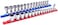 Ernst Manufacturing 8411-Red-3/8 8411 8-Inch Socket Organizer with 9 3/8-Inch Twist Lock Clips, Red