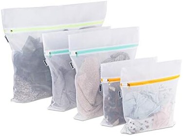 Mamlyn Mesh Laundry Bag for Delicates, Wash Bag for Underwear and Lingerie, Makeup Organizer Bag (1 Large, 2 Medium, 2 Small)