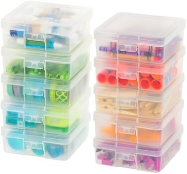 Iris Ohyama Usa Small Modular Supply Case, 10 Pack, Clear 585170