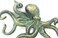 Handcrafted Nautical Decor Antique Bronze Cast Iron Octopus Hook 11" - Decorative Hook - Sealife Metal Wal